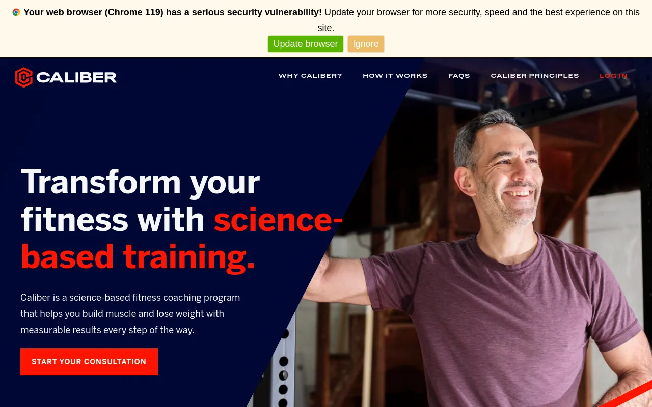 best fitness apps - caliber science based strength