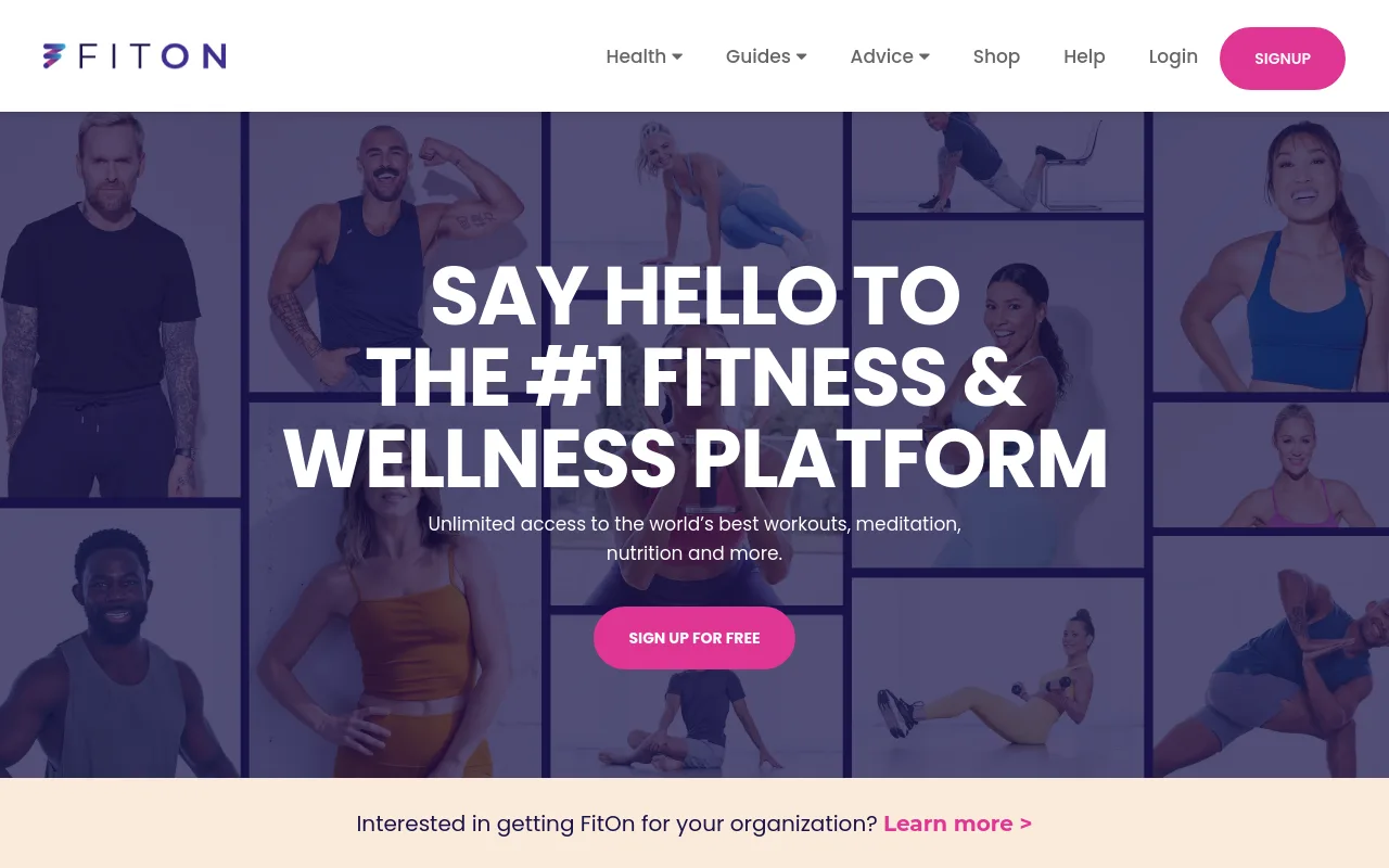best fitness apps - fiton group class variety