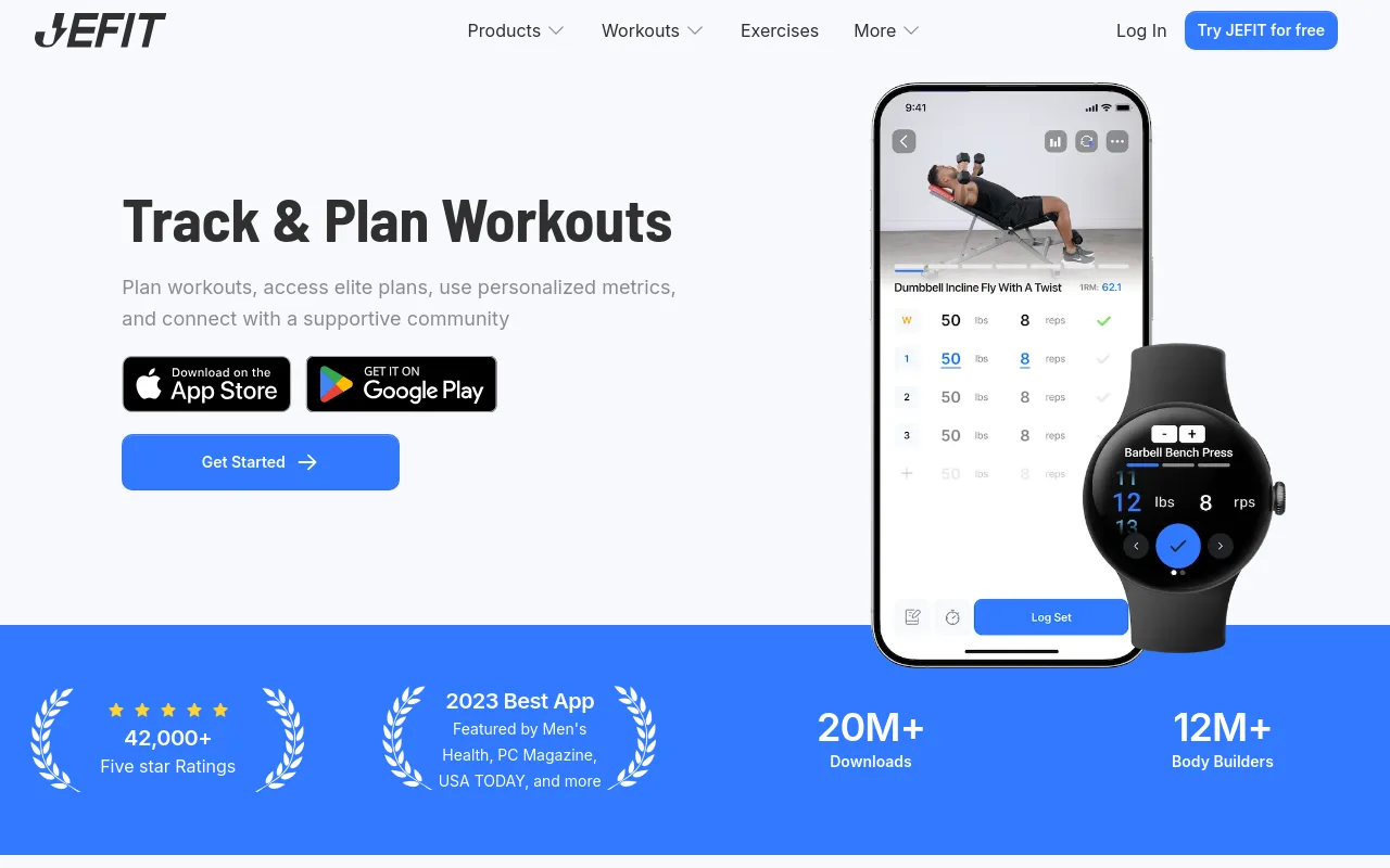 Best Gym Workout App - jefit exercise library depth