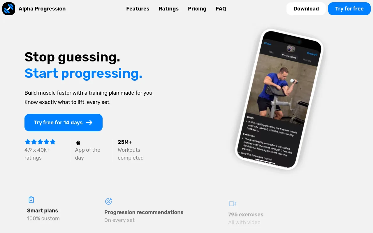 Best Workout Apps - alpha progression lifters who