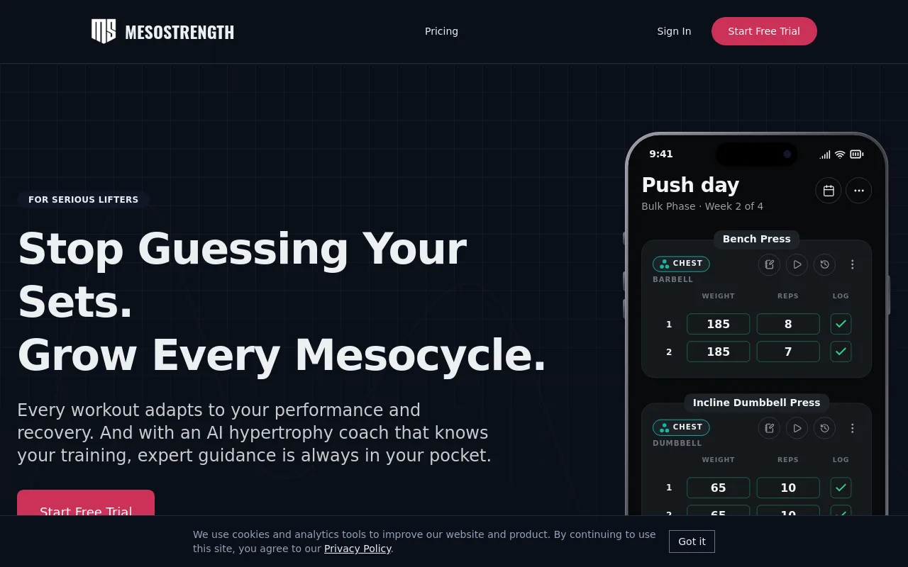 Best Workout Apps - meso by mesostrength science