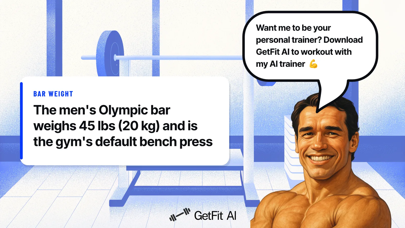 How Much Does A Bench Press Bar Weigh - men olympic power 45