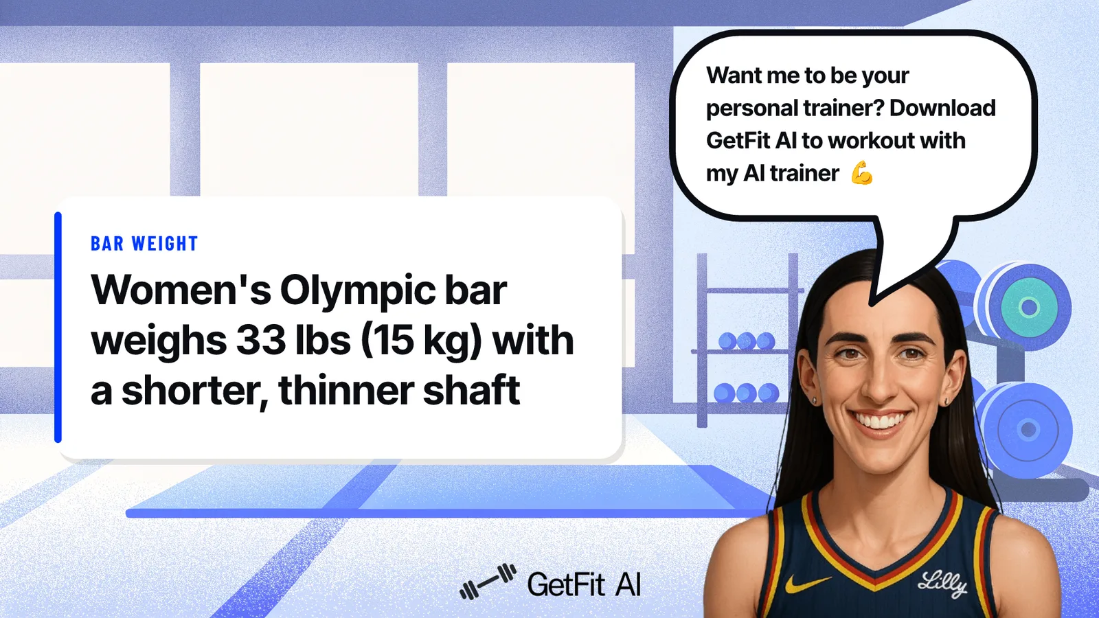 How Much Does A Bench Press Bar Weigh - women olympic 33 lbs